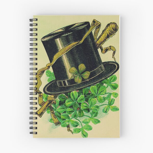 Item preview, Vintage St. Patrick's Day Illustration / Top Hat & Four Leaf Clover designed and sold by FuzzyHoney.