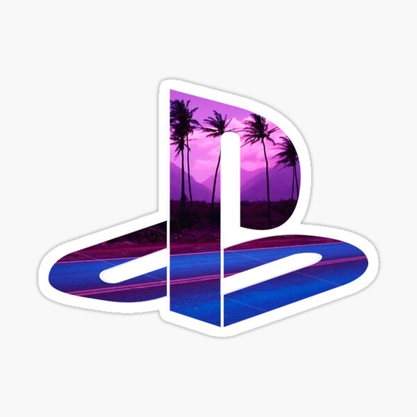 logotipo de playstation aesthetic Pegatina