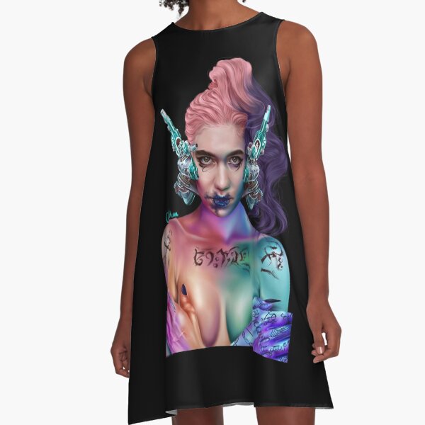 GRIMES ROID A-Line Dress