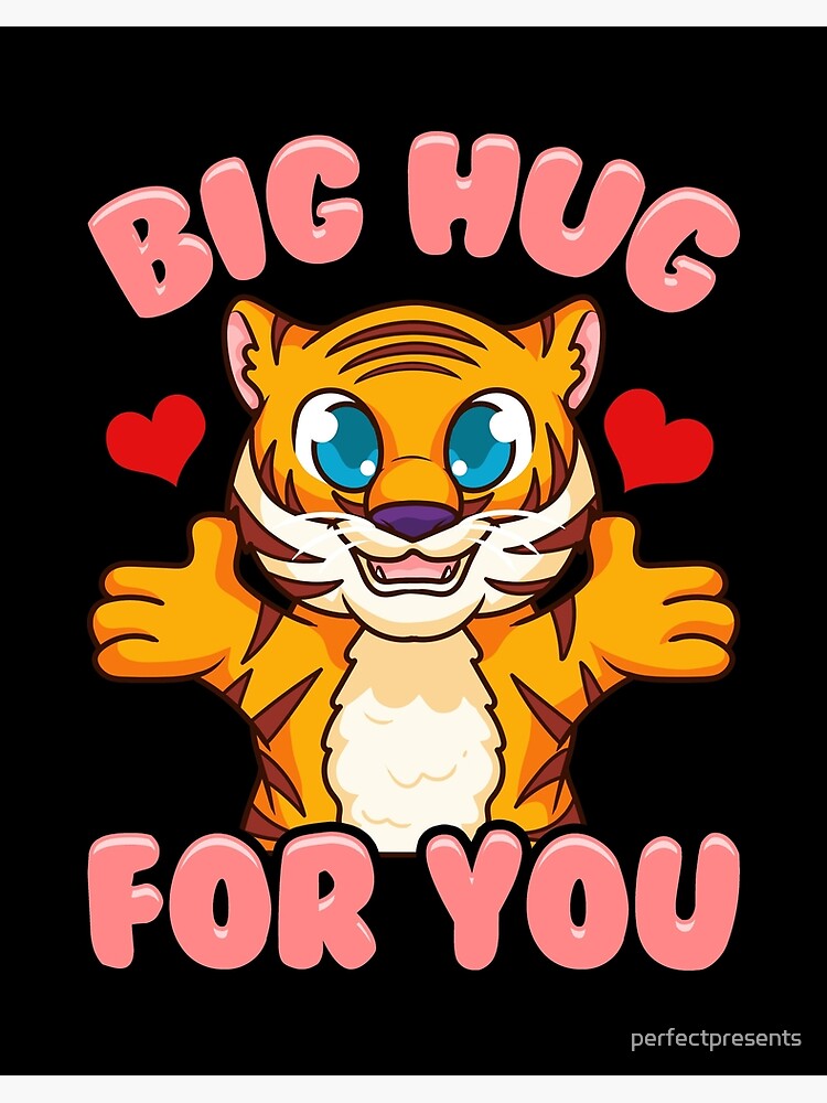 Cute & Funny Big Hug For You Adorable Baby Tiger Water Bottle by The  Perfect Presents