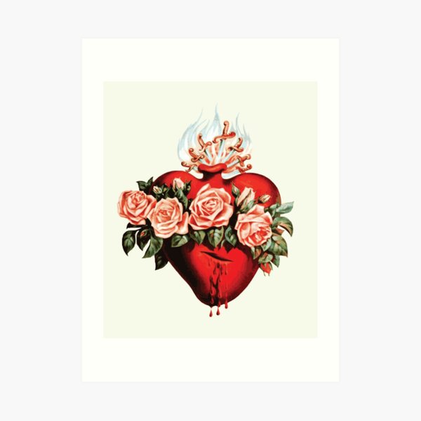 Immaculate Heart of Mary Vintage Art Print
