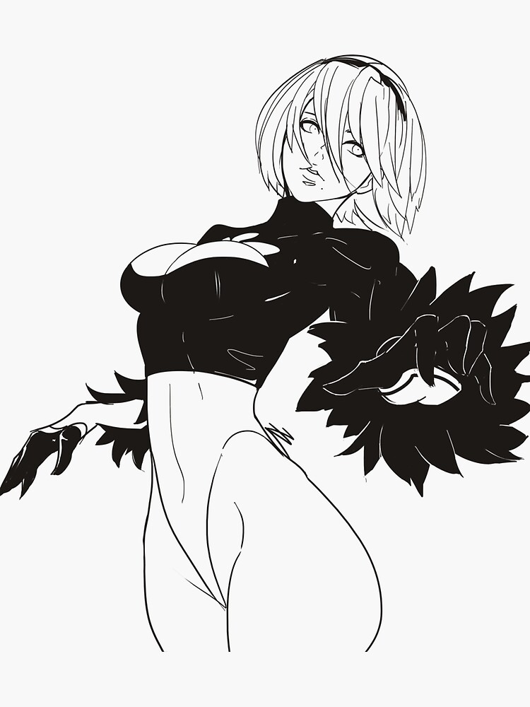 Как нарисовать 2b из nier automata