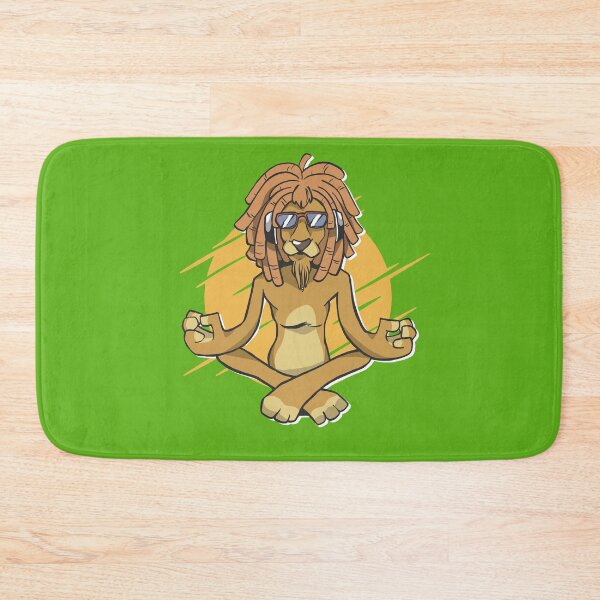 RASTA LION MEDITATING Bath Mat