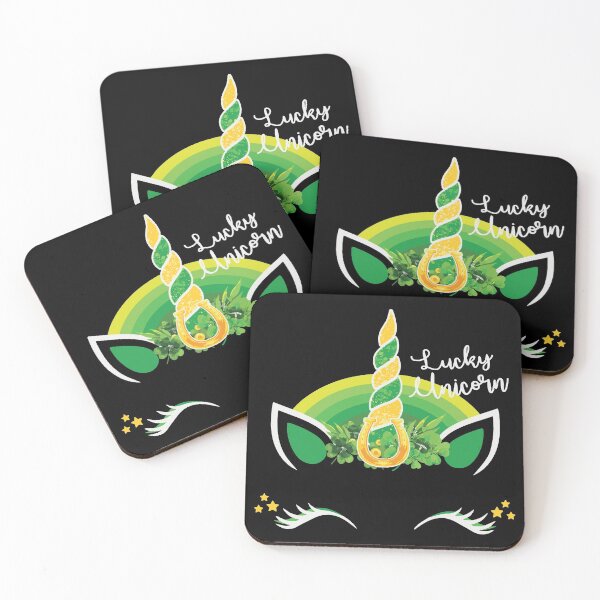 Item preview, Lucky Unicorn Face Shamrock Día de San Patricio para niñas designed and sold by WanitaDesign.