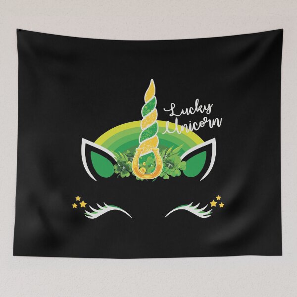 Item preview, Lucky Unicorn Face Shamrock St Patrick's Day For Girls designed and sold by WanitaDesign.