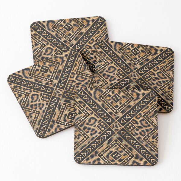 Item preview, Leopard Fur with Ethnic Ornaments #2 designed and sold by k9printart.
