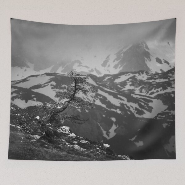Item preview, Lonely tree with stunning view on mountains designed and sold by Patrik Lovrin.