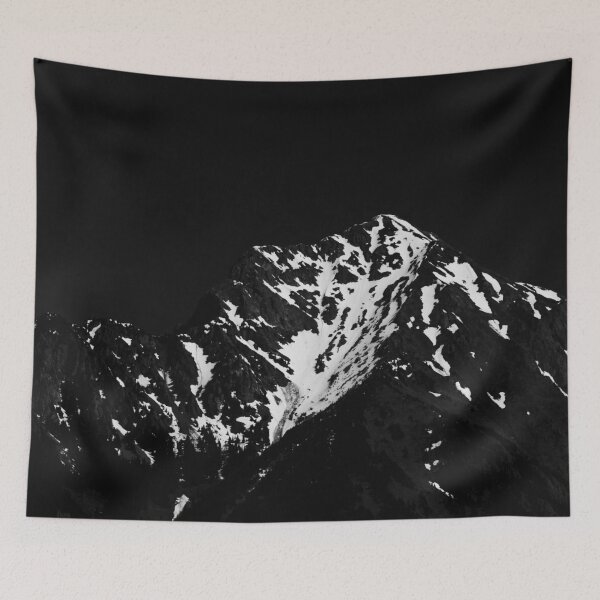 Item preview, Minimalistic black and white snow covered mountain designed and sold by Patrik Lovrin.