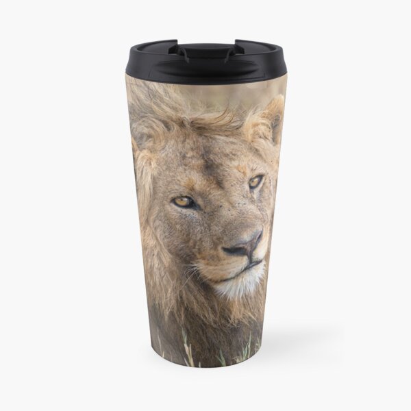 The Stare of a Lion Travel Mug