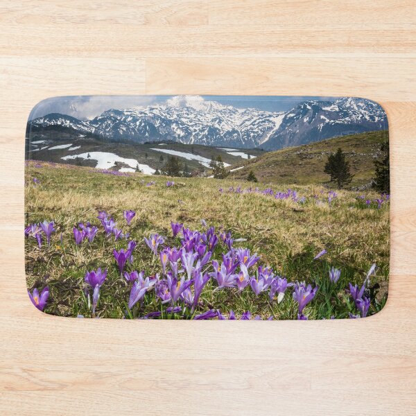 Item preview, Mountains and crocus flowers on Velika Planina, Slovenia designed and sold by Patrik Lovrin.