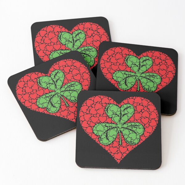 Item preview, Día de San Patricio Trébol irlandés verde rojo trébol amor corazón designed and sold by IceNiceIce.