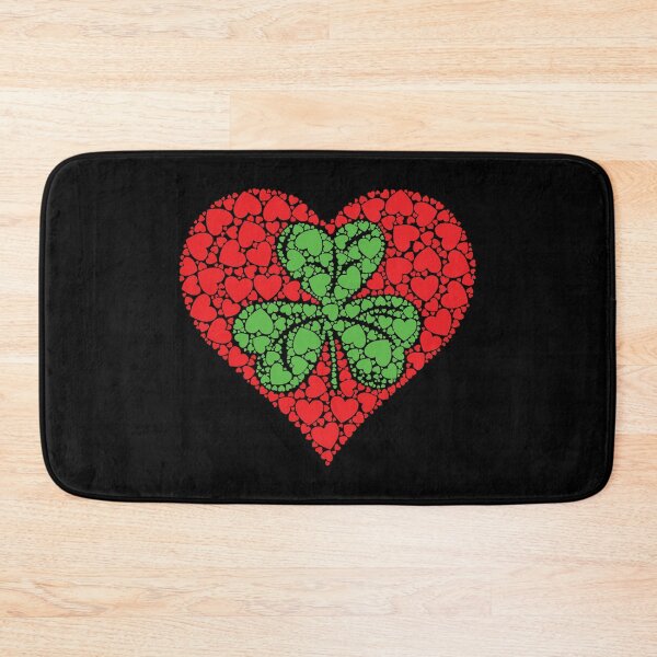 Item preview, St Patrick's Day Irish Green Red Shamrock Clover Love Heart designed and sold by IceNiceIce.