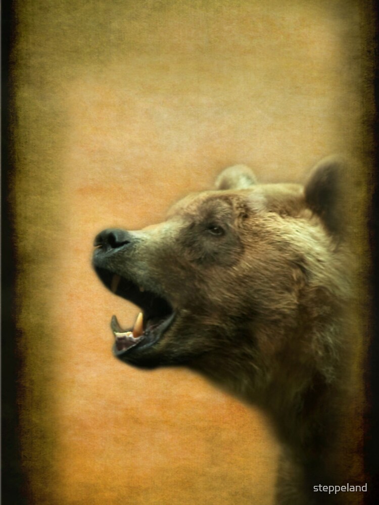 Thumbnail 4 of 4, iPhone Case, The Call of the Bear - iPhone Case designed and sold by steppeland.