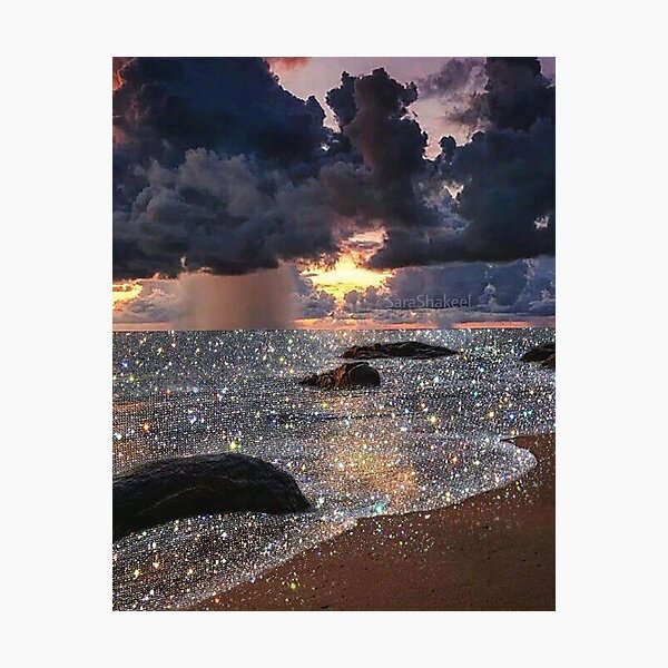 Glitter Beach Photographic Print