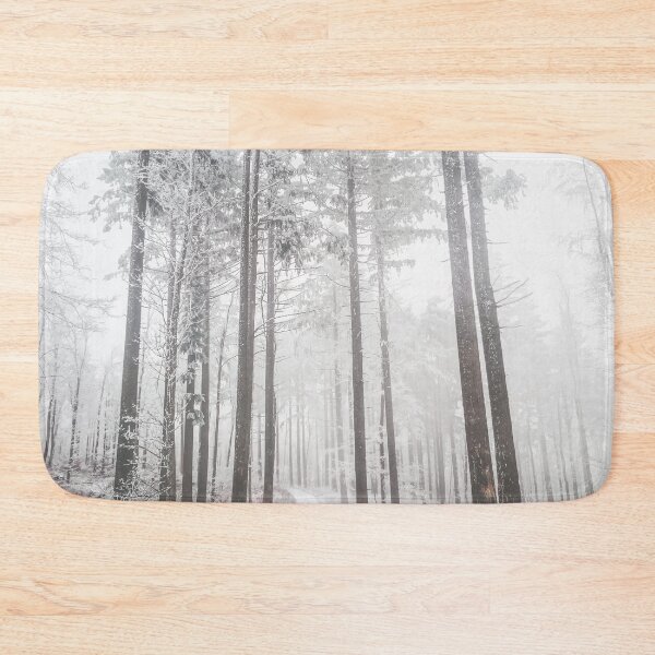 Item preview, Mysterious road in a frozen foggy forest designed and sold by Patrik Lovrin.