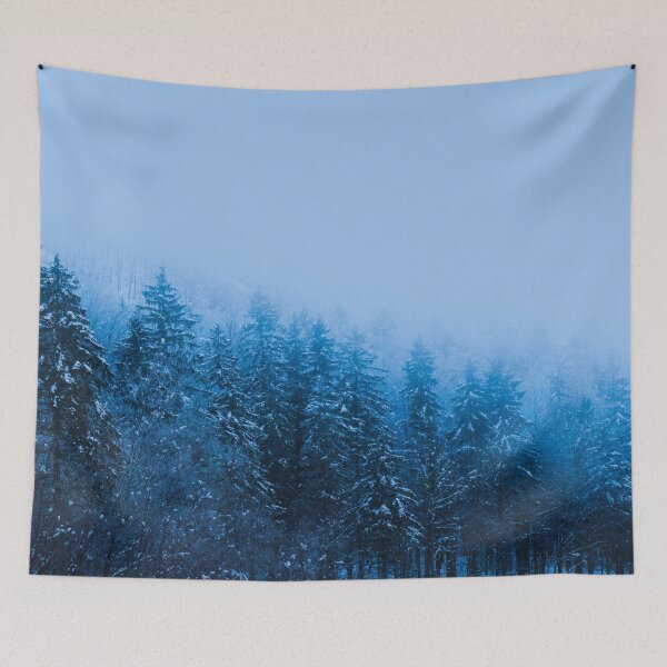 Item preview, Fog over snow covered forest at lake Bohinj, Slovenia designed and sold by Patrik Lovrin.