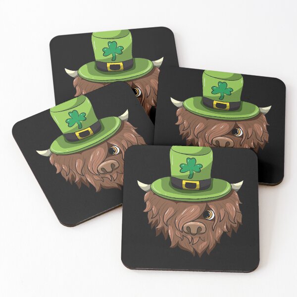 Item preview, St. Patrick's Day Highland Cow Cattle designed and sold by BornDesign.