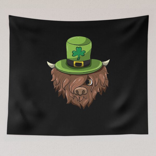 Item preview, St. Patrick's Day Highland Cow Cattle designed and sold by BornDesign.