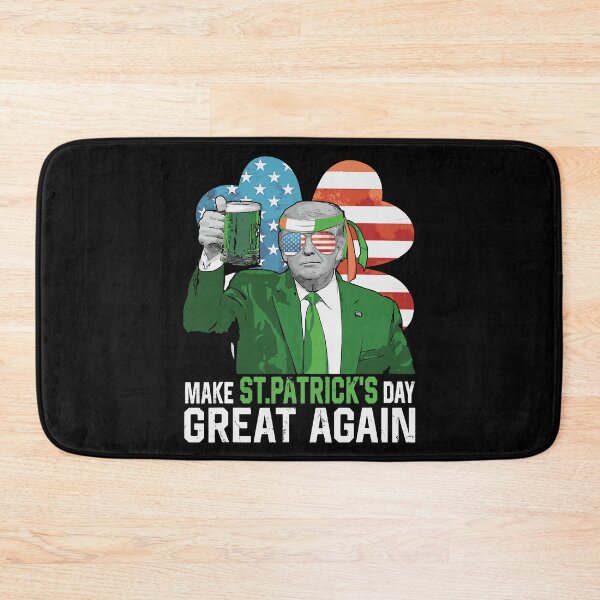 Item preview, Make St Patrick's Day Great Again Trump Usa Flag Shamrock designed and sold by WanitaDesign.