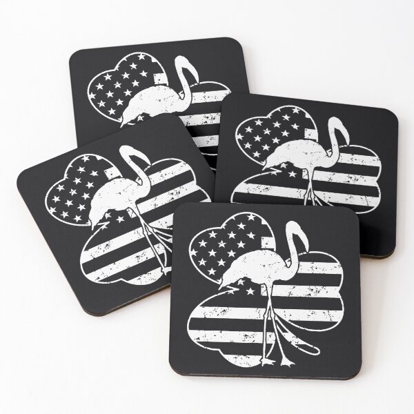 Item preview, St Patricks Day Flamingo Usa Flag Irish Shamrock designed and sold by IceNiceIce.