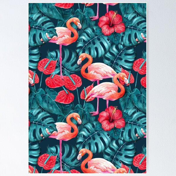 Flamingo Flower Wall Art for Sale