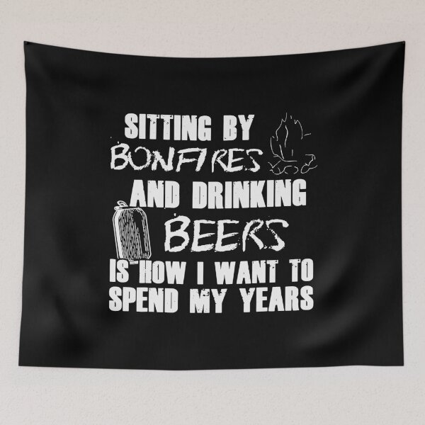Item preview, St Patrick's Day Sitting Bonfires Drinking Beers designed and sold by BallonFlyToSky.