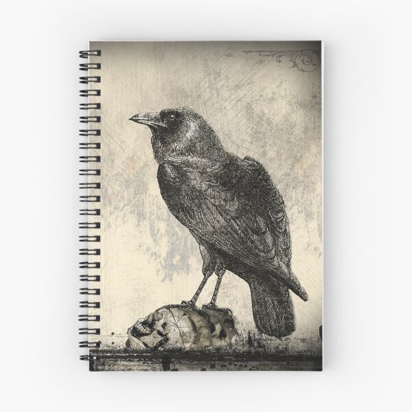Item preview, Vintage Raven on Human Skulls designed and sold by ArtformDesigns.