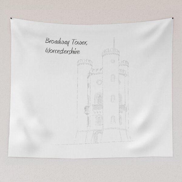 Item preview, Broadway Tower Sketch, Cotswolds, Worcestershire, UK | 2020 designed and sold by SJ Designs.