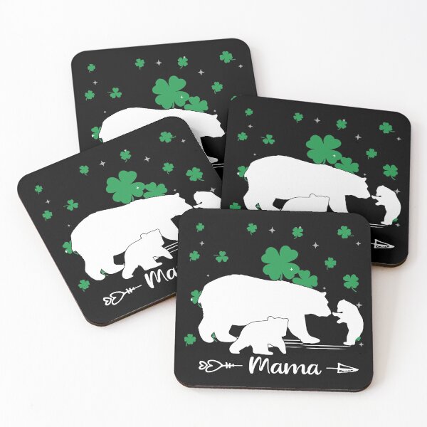 Item preview, Mama Bear 2 Cub Shamrock St Patricks Day Madre designed and sold by WanitaDesign.