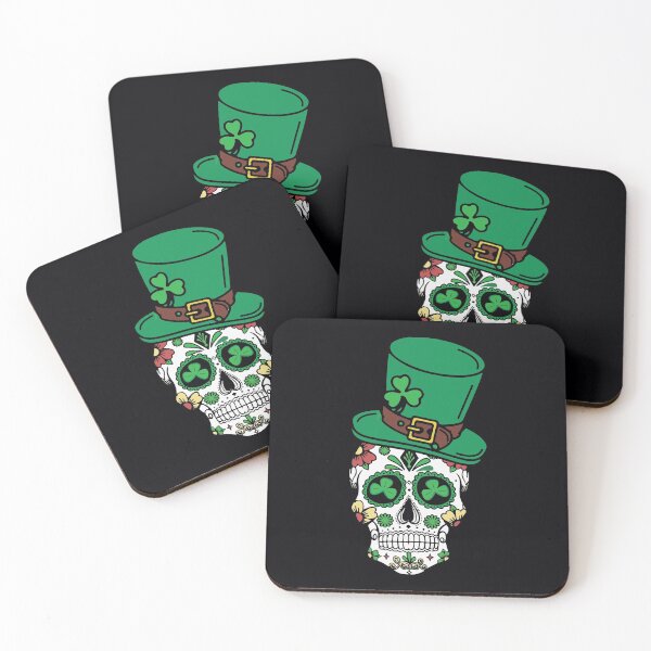 Item preview, Mexican Skull Leprechaun Hat Shamrock St Patrick's Day designed and sold by WanitaDesign.