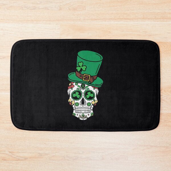 Item preview, Mexican Skull Leprechaun Hat Shamrock St Patrick's Day designed and sold by WanitaDesign.