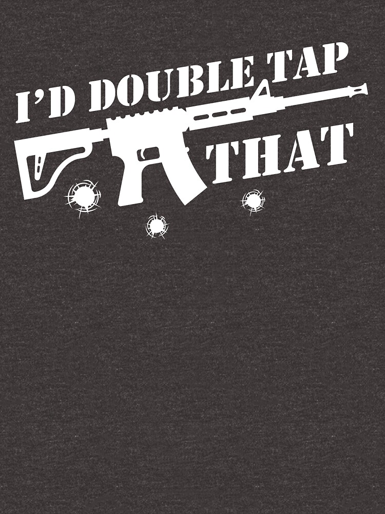 Thumbnail 7 of 7, Essential T-Shirt, I'd Double Tap That With A Rifle Shirt Gear designed and sold by DynamicDesign.
