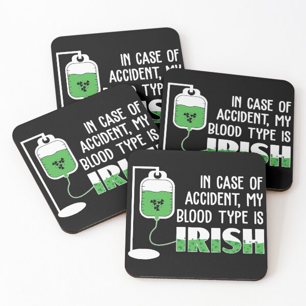 Item preview, St Patricks Day My Blood Type Is Irish designed and sold by BallonFlyToSky.