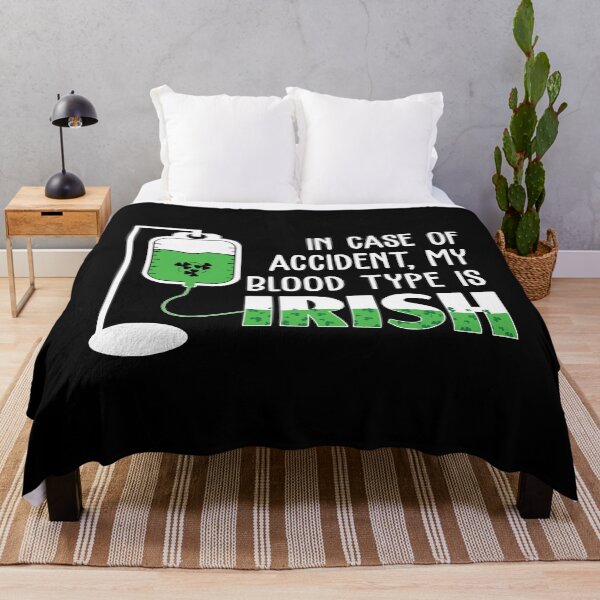 Item preview, St Patricks Day My Blood Type Is Irish designed and sold by BallonFlyToSky.