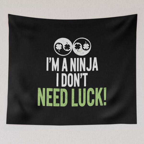 Item preview, St Patricks Day Ninja Luck Yin Yang Irish Green Shamrock designed and sold by BallonFlyToSky.
