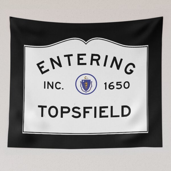 Item preview, Entering Topsfield Massachusetts - Commonwealth of Massachusetts Road Sign  designed and sold by NewNomads.