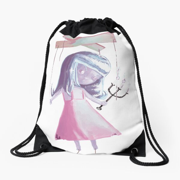 Marionnette Doll, Version 2 Drawstring Bag