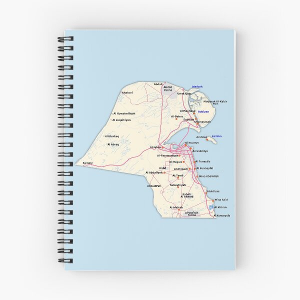 Item preview, خريطة دولة الكويت التفصيلية مع اهم المدن والطرق الرئيسية والثانوية والنقاط الحدودية  detailed Kuwait map with roads and cities designed and sold by mashmosh.
