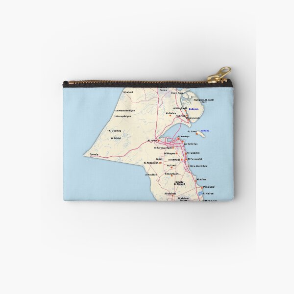 Item preview, خريطة دولة الكويت التفصيلية مع اهم المدن والطرق الرئيسية والثانوية والنقاط الحدودية  detailed Kuwait map with roads and cities designed and sold by mashmosh.