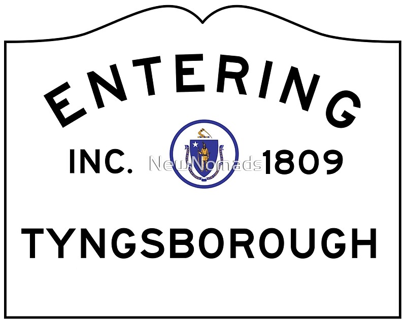 "Entering Tyngsborough Massachusetts Commonwealth of Massachusetts Road Sign " by NewNomads