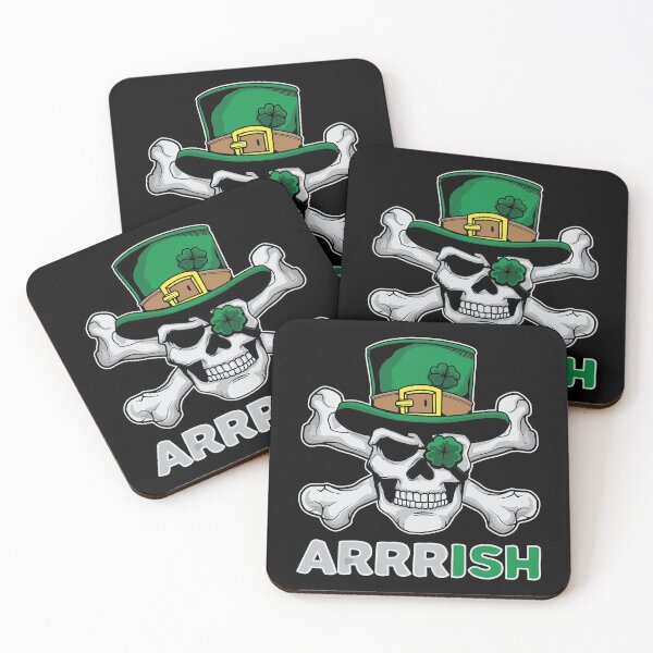 Item preview, St Patricks Day Pirate Leprechaun Arrrish Shamrock designed and sold by BallonFlyToSky.