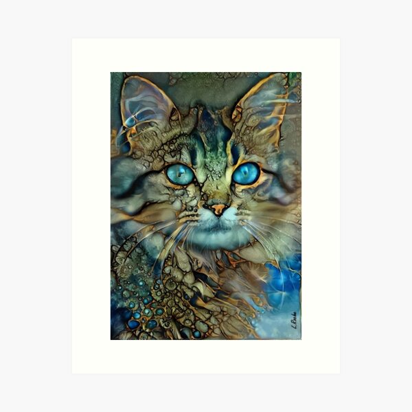 Item preview, Catty-cat - Léa Roche paintings - chat, cat, kitten designed and sold by L. ROCHE.