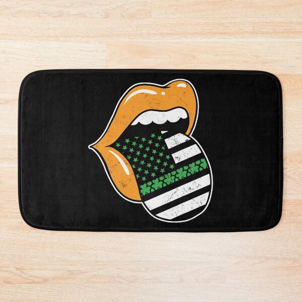 Item preview, St Patricks Day Red Lips Irish American Flag Tongue Shamrock designed and sold by BallonFlyToSky.