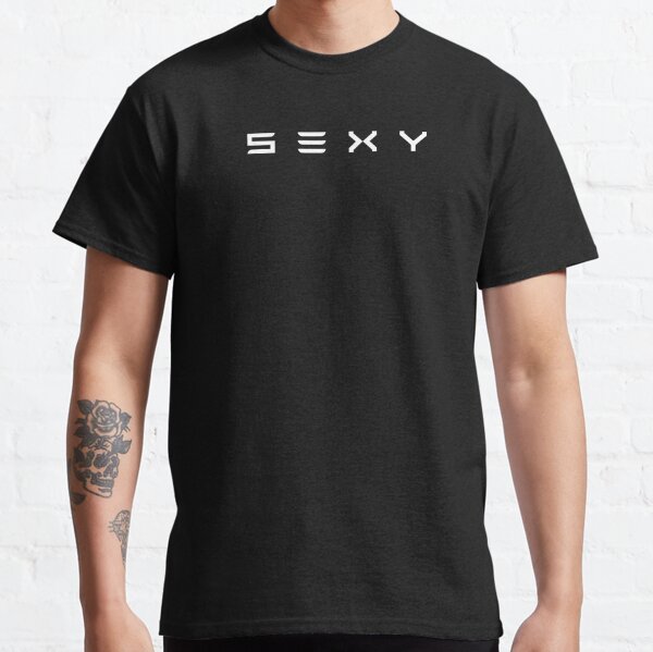 S3xy | Tesla Cars | Sexy | Model S, 3, X and Y | White Print Classic T-Shirt