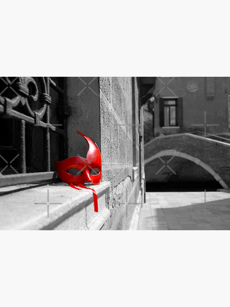 Thumbnail 3 of 3, Sticker, Venice Red Mask designed and sold by rogerpanart.