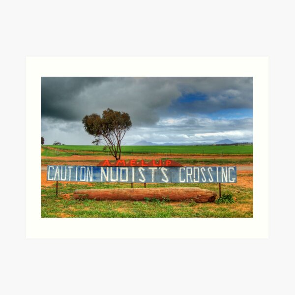 Nudists Crossing Art Print