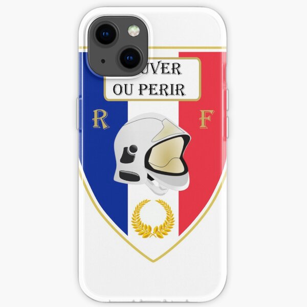 Ecusson sapeurs pompier "Sauver ou Périr" Coque souple iPhone