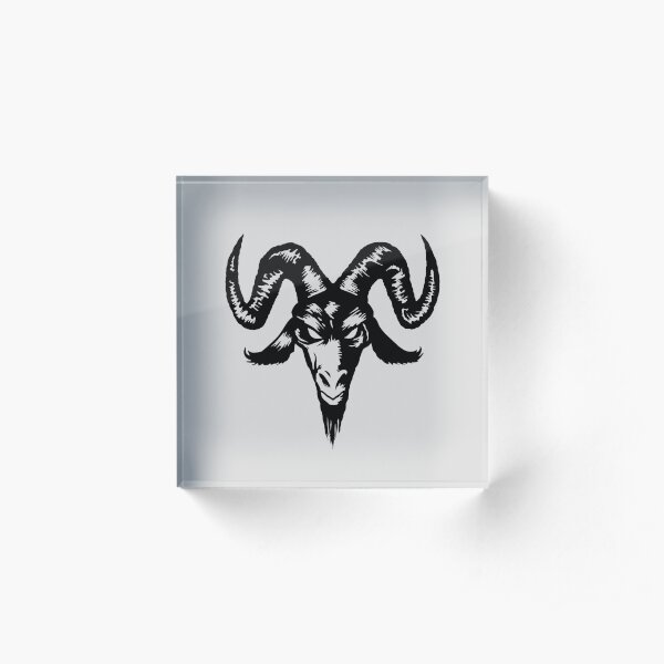 Satanic Goat Head (black) Acrylic Block