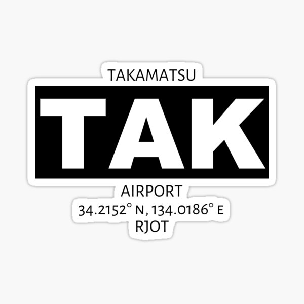 Takamatsu Airport TAK Sticker