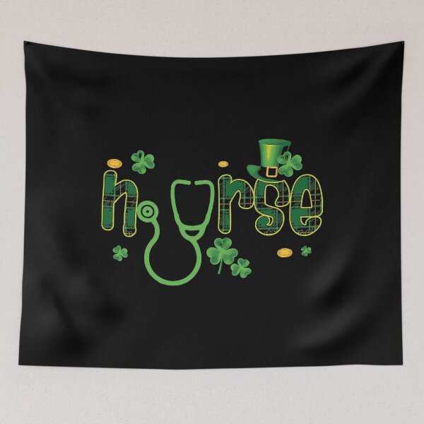 Item preview, Nurse Shamrock Stethoscope St Patricks Day designed and sold by WanitaDesign.
